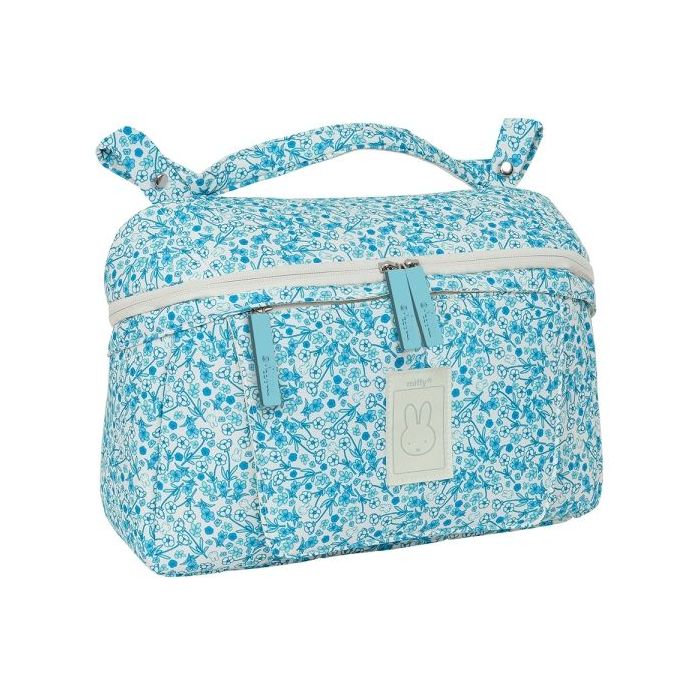 Safta Miffy Mum Garden Bolso de 7.82L - Adaptable a Carrito - Bolsillo para Toallitas - Bolsillo Trasero - Cierre de PVC - 340x100x230mm - Color Azul Claro