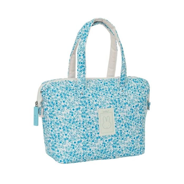 Safta Miffy Mum Garden Bolso de 8.26L - Compartimento con Cremallera - Bolsillo Frontal - Interior Forrado - Asas de Mano - 270x125x245mm - Color Azul Claro