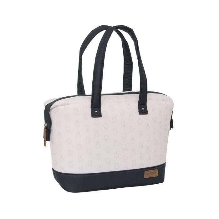Safta Miffy Mum Moon Bolso de 8.26L - Compartimento con Cremallera - Interior Forrado - Asas de Mano - Espacio Amplio - Facil de Limpiar - 270x125x245mm - Color Blanco y Negro