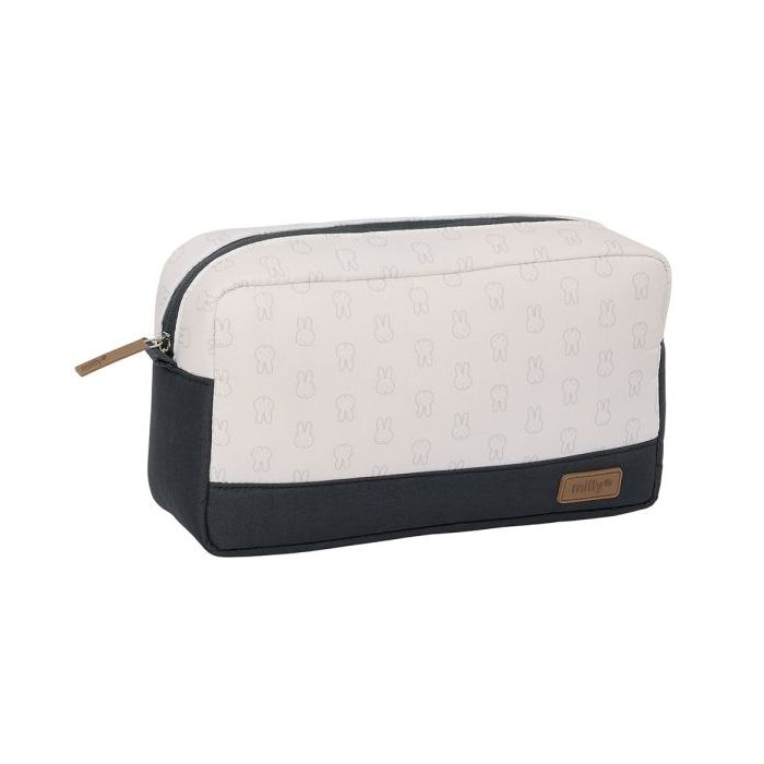Safta Miffy Mum Moon Neceser de 4.05L - Compartimento con Cremallera - Material Reciclable - Repele el Agua - 280x90x160mm - Color Blanco y Negro