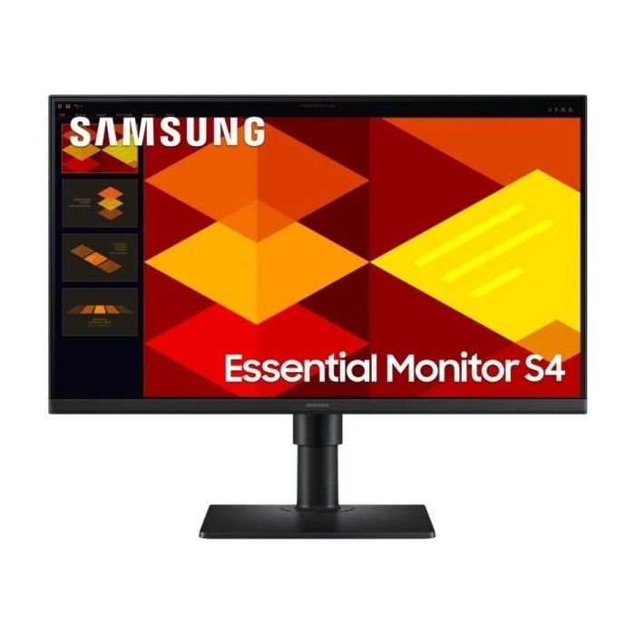 Samsung Essential S4 Monitor 27" IPS FullHD 100Hz - Respuesta 5ms - Ajustable en Altura, Giratorio e Inclinable - USB, HDMI, DisplayPort - VESA 100x100mm - Color Negro