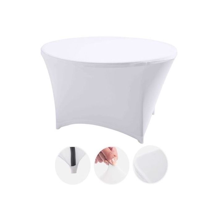 Sungarden Funda Para Mesa de Resina Redonda 160x74cm - Color Blanco