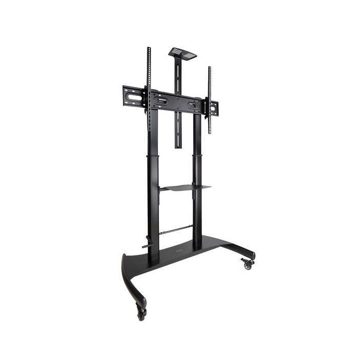 Tooq Ares Soporte de Suelo con Ruedas con Regulacion de Altura para Pantallas 60"-100" - Color Negro