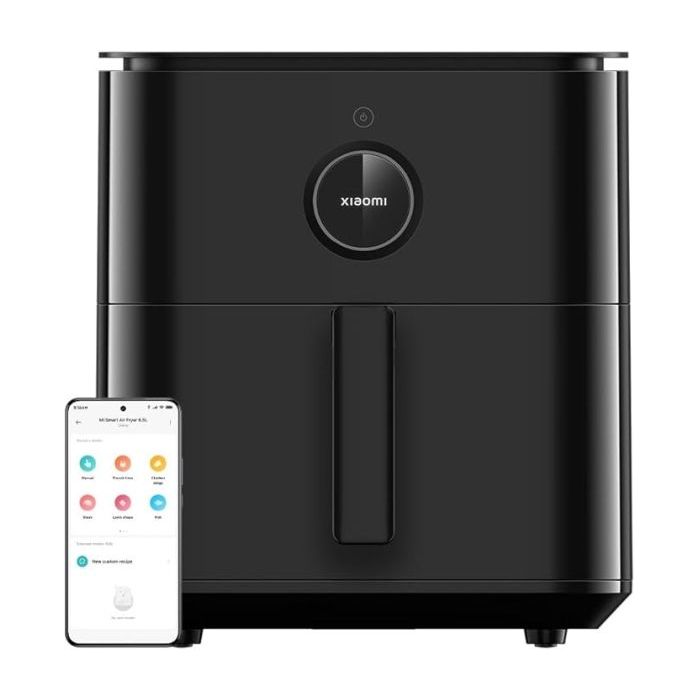 Xiaomi Smart Air Fryer 6.5L Freidora de Aire 1800 W - Conveccion 360 Grados - Funcion Desengrase - Control Inteligente Mi Home - Color Negro
