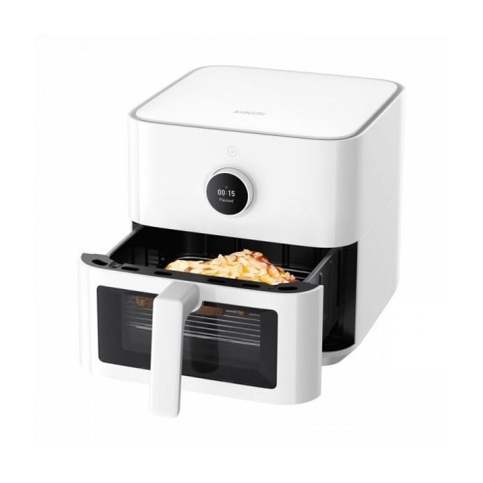 Xiaomi Smart Air Fryer Freidora sin Aceite 5.5L 1600W - Ajuste de Temperatura - 12 Recetas Incorporadas - Control por Voz - Color Blanco