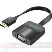 Vention Cable Conversor HDMI Macho a VGA Hembra con Jack 3.5mm - 0.15m - Color Negro