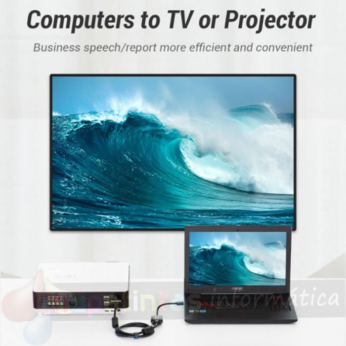 Vention Cable Conversor HDMI Macho a VGA Hembra con Jack 3.5mm - 0.15m - Color Negro-4
