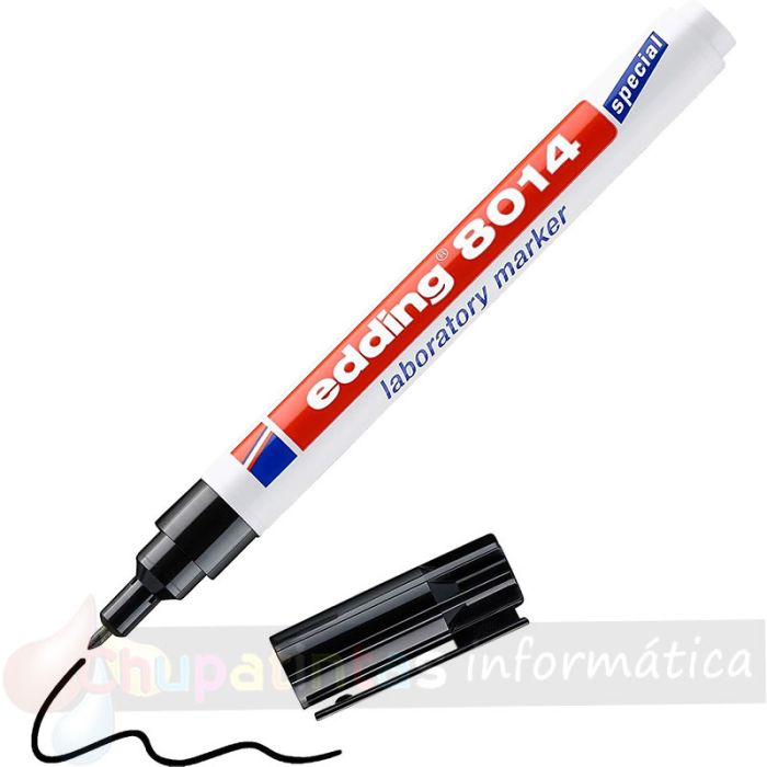 Edding 8014 Rotulador Permanente Especial Laboratorio - Punta Redonda 1mm - Color Negro-2