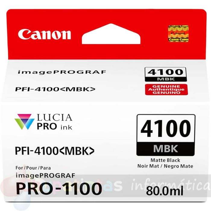 Canon PFI4100 Negro Mate Cartucho de Tinta Original - PFI4100MBK/6776C001