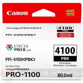 Canon PFI4100 Negro Fotográfico Cartucho de Tinta Original - PFI4100PBK/6777C001