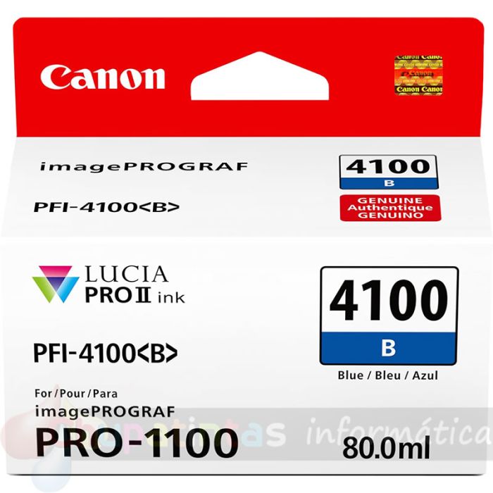 Canon PFI4100 Blue Cartucho de Tinta Original - PFI4100BL/6786C001