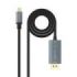 Nanocable Cable Adaptador USB-C a Displayport - Bidireccional - Longitud 2m - Resolucion 8K - Carcasa Metalica de Aluminio - Compatible con HDR - Color Gris Oscuro