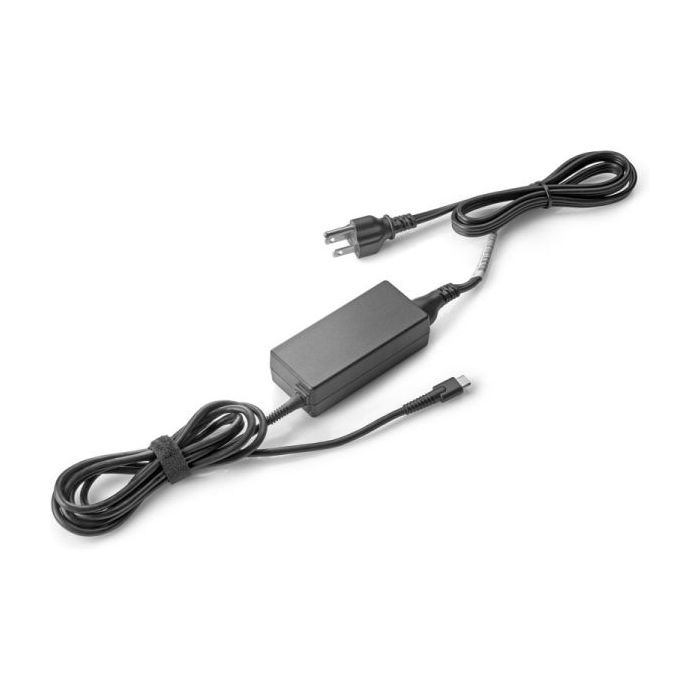 HP 45W USB‑C LC Power Adapter - Cargador USB‑C 45W con HP Fast Charge - Compatible con Portatiles HP con USB‑C - Diseño Compacto y Ligero - Cable 1.8 m - Color Negro