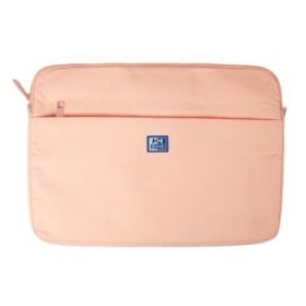 Oxford Young Proof B-Case Funda para Portatiles hasta 16" - RPET Reciclado - Bolsillo Frontal con Cremallera - Acolchado y Suave - 375x265x20mm - Color Melocoton