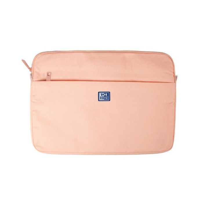 Oxford Young Proof B-Case Funda para Portatiles hasta 16" - RPET Reciclado - Bolsillo Frontal con Cremallera - Acolchado y Suave - 375x265x20mm - Color Melocoton