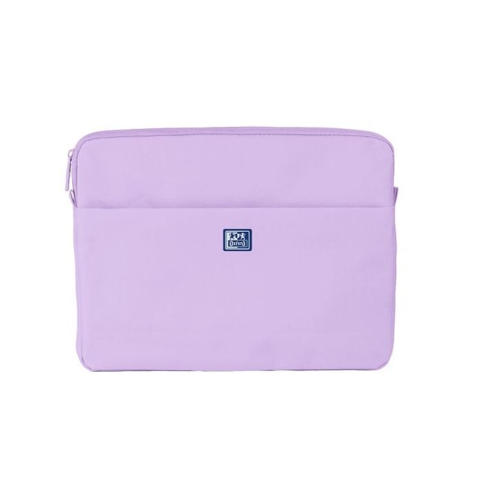Oxford Young Proof B-Case Funda para Portatiles hasta 14" - RPET Reciclado - Bolsillo Frontal con Cremallera - Acolchado y Suave - 350x265x28mm - Color Lavanda