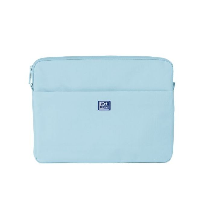 Oxford Young Proof B-Case Funda para Portatiles hasta 14" - RPET Reciclado - Bolsillo Frontal con Cremallera - Acolchado y Suave - 350x265x28mm - Color Azul Claro