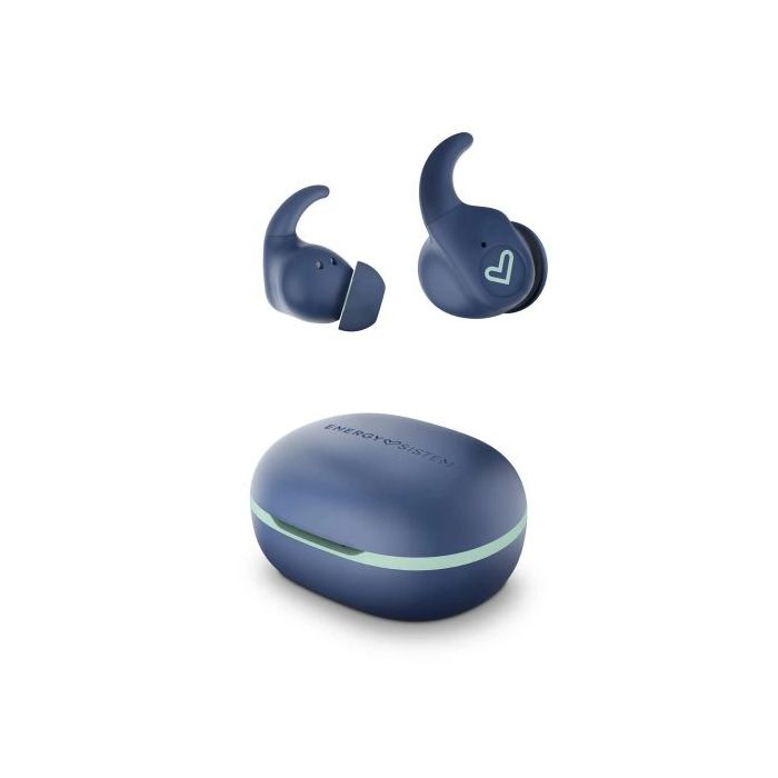 Energy Sistem Arena Auriculares Deportivos - True Wireless - Bluetooth 5.3 - Proteccion Contra Sudor y Salpicaduras - 20 Horas de Autonomia - Sistema de Sujecion SecureFit+ - Color Azul