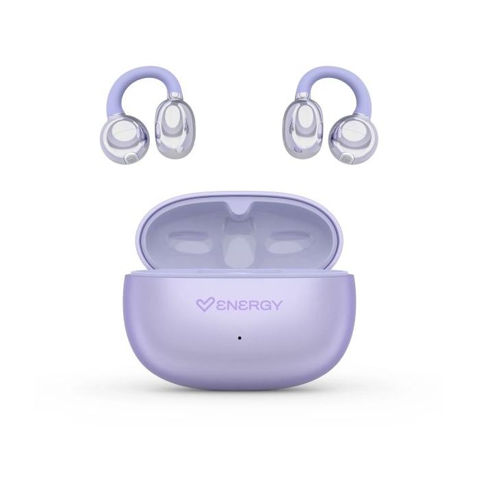 Energy Sistem ChicPods Auriculares True Wireless - Bluetooth 5.4 - 23h Autonomia - Tecnologia Open Sound - Microfono con Reduccion de Ruido - Asistente de Voz Integrado - Diseño Curved-Fit - Color Violeta