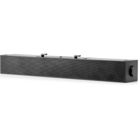 HP S101 Speaker Bar Barra de Sonido USB para Monitor - 2.5W RMS - USB Plug and Play - Frecuencia 140Hz‑20kHz - Line In y Puerto de Auriculares – Color Negro