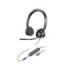 HP Poly Blackwire 3225 Auriculares con Microfono - USB + Jack 3.5mm - Controles en Cable - Adaptador USB-C/A - Color Negro