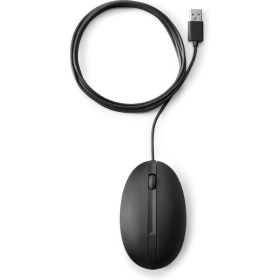 HP 320M Raton Laser USB - Sensor 1200 DPI Ajustable - Diseño Ambidiestro Ergonomico - 3 Botones con Rueda de Desplazamiento - Plug & Play - Color Negro