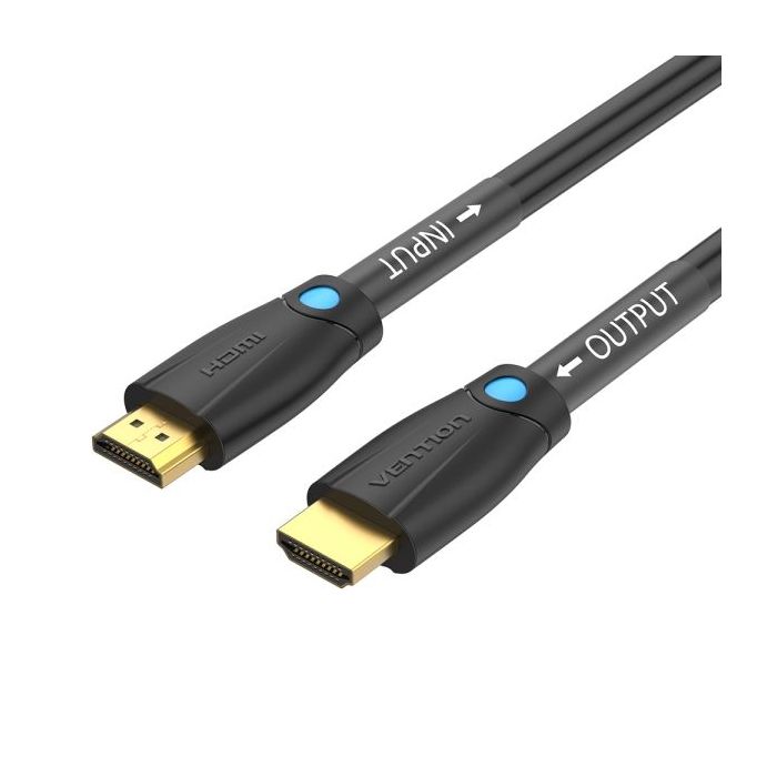 Vention Cable HDMI 2.0 - Resolucion 4K - ARC - Longitud 30m - Conectores Chapados en Oro - Revestimiento en PVC - Color Negro