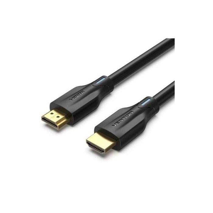 Vention Cable HDMI 2.1 - Resolucion 8K - eARC - Longitud 10m - Conectores Chapados en Oro - HDR Dinamico - Tasa de Refresco Variable - Revestimiento en PVC - Color Negro