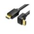 Vention Cable HDMI 2.0 Acodado - Resolucion 4K - ARC - Longitud 1m - Conectores Chapados en Oro - Revestimiento en PVC - HDR Compatible - Color Negro