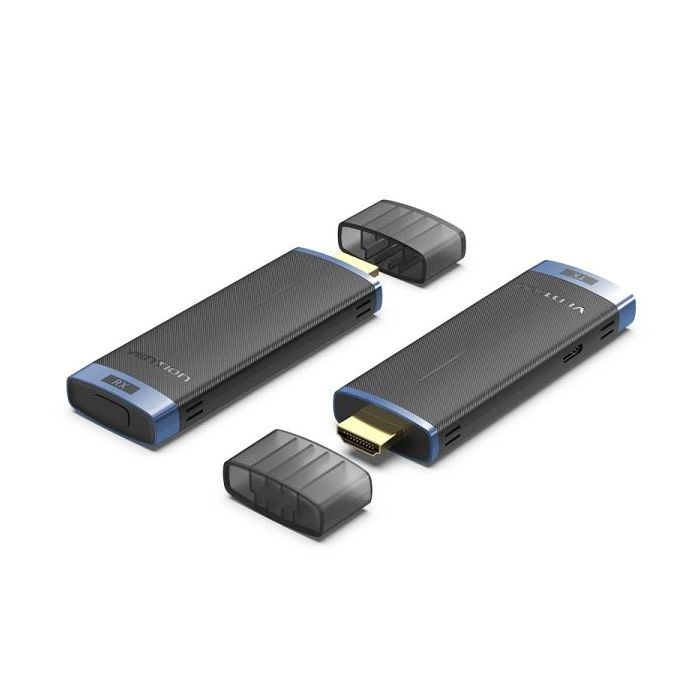 Vention Transmisor y Receptor HDMI Inalambrico 5GHz - Resolucion Full HD - Alcance hasta 40m - Alimentacion con USB-C - Color Negro