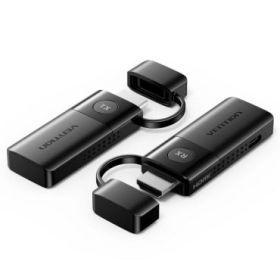 Vention Transmisor y Receptor HDMI Inalambrico - Resolucion Full HD - Alcance hasta 50m - 2 Cables USB a USB-C de 0.5m Incluidos - Color Negro