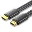 Vention Cable HDMI 2.1 Plano - Resolucion 8K - eARC - Longitud 2m - Conectores Chapados en Oro - HDR Dinamico - Tasa de Refresco Variable - Chaqueta Trenzada de Algodon y PVC - Color Negro