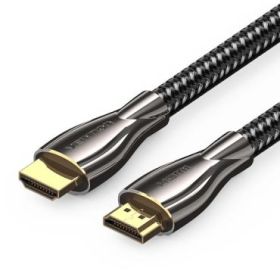 Vention Cable HDMI 2.0 - Resolucion 4K - ARC - Longitud 15m - Conectores Chapados en Oro - Chaqueta Trenzada de Algodon y PVC - Color Negro