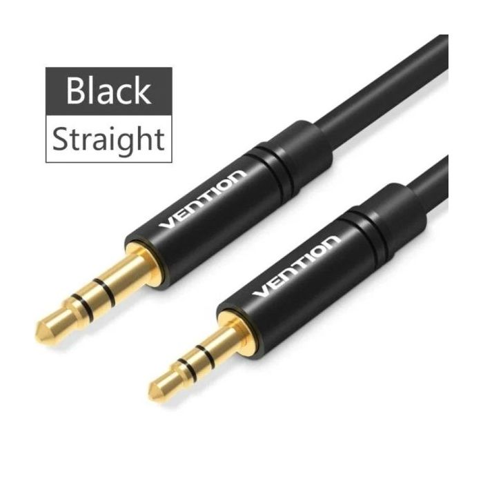 Vention Cable de Audio Estereo - Longitud 1.5m - Jack 3.5mm - Jack 2.5mm - Conectores Chapados en Oro - Color Negro