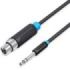 Vention Cable de Audio - Longitud 3m - TRS 6.5mm - XLR Hembra - Blindaje Multicapa - Color Negro