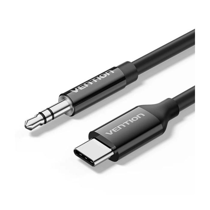 Vention Cable DAC de Audio - Longitud 1.5m - Jack 3.5mm - USB-C - Color Negro