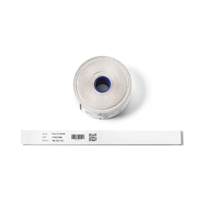 Brother Pack de 5 Rollos de Pulseras Hospitalarias Identificativas de Adulto - 200 Pulseras por Rollo - Medidas 279mmx25mm
