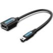 Vention Adapatador USB - Mini-USB Macho - USB-A Hembra - 480Mbps - Cable 15cm - Color Negro