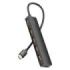 Vention Hub USB 5 en 1 - Potencia 100W - Cable USB-C de 15cm - 4xUSB-A - USB-C - Velocidad hasta 10Gbps - Color Negro