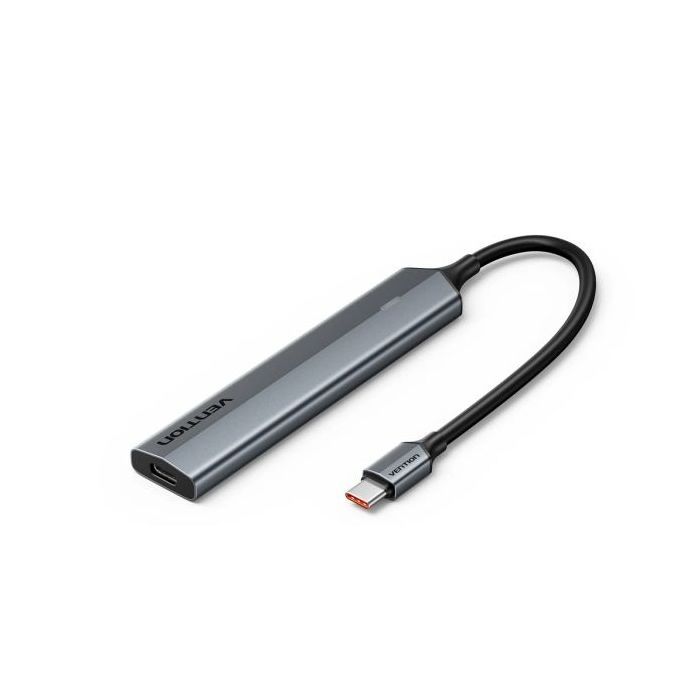 Vention Mini Hub USB 5 en 1 - 5xUSB-C - Cable USB-C de 15cm - Velocidad hasta 10Gbps - Color Gris