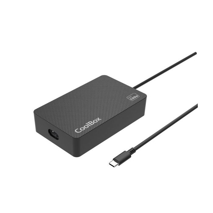 Coolbox NB100 Cargador de Pared GaN 100W - USB‑C - PD3.0 Para Carga Rapida Inteligente - Seleccion Automatica de Voltaje - Color Negro
