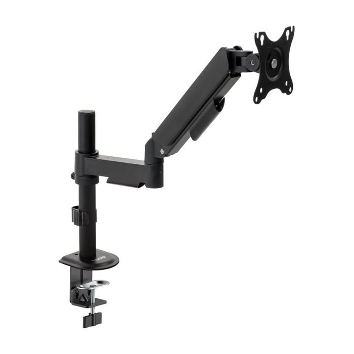 Tooq Soporte de Mesa con Brazo Articulado para Monitor de 17"-32" - Soporta hasta 9kg - Gestion de Cables - VESA 100x100mm - Giratorio e Inclinable - Color Negro
