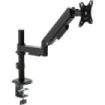 Tooq Soporte de Mesa con Brazo Articulado para Monitor de 17"-32" - Soporta hasta 9kg - Gestion de Cables - VESA 100x100mm - Giratorio e Inclinable - Color Negro