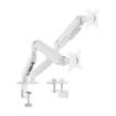 Aisens Eco Soporte de Mesa con 2 Brazos Articulados para Monitores de 17"-32" - Soporta hasta 9kg - Gestion de Cables - VESA 100x100mm - Contrapeso Giratorio e Inclinable - Color Blanco