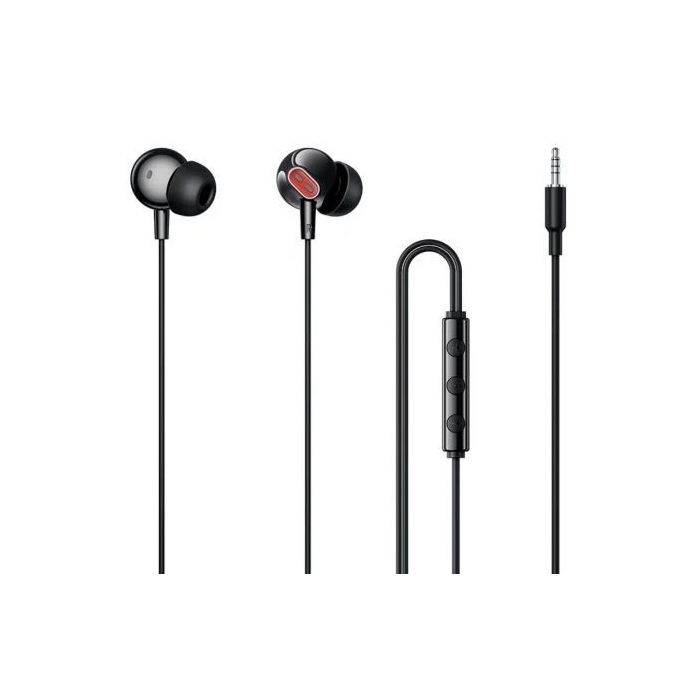 Vention Echo Lite Auriculares Intraurales con Cable de 1.2m - Jack 3.5mm - Microfono Integrado - Altavoz de 12mm - Color Negro
