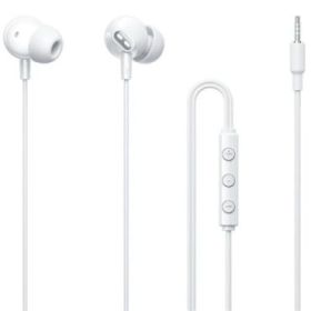 Vention Echo Lite Auriculares Intraurales con Cable de 1.2m - Jack 3.5mm - Microfono Integrado - Altavoz de 12mm - Color Blanco