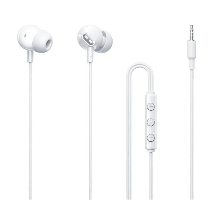Vention Echo Lite Auriculares Intraurales con Cable de 1.2m - Jack 3.5mm - Microfono Integrado - Altavoz de 12mm - Color Blanco