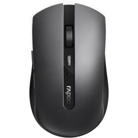 Rapoo 7200M Raton Inalambrico - Bluetooh y 2.4GHz - 1600 DPI - Autonomia 9 Meses - Color Negro