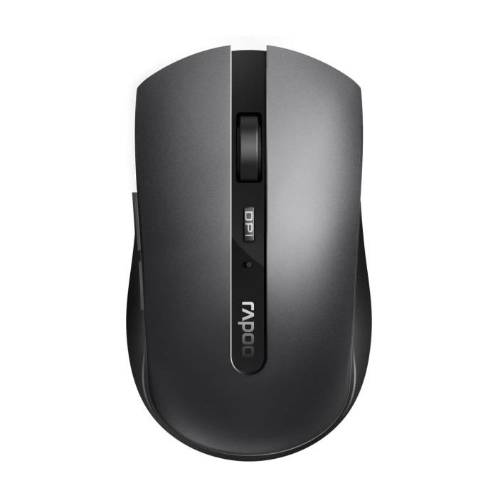 Rapoo 7200M Raton Inalambrico - Bluetooh y 2.4GHz - 1600 DPI - Autonomia 9 Meses - Color Negro