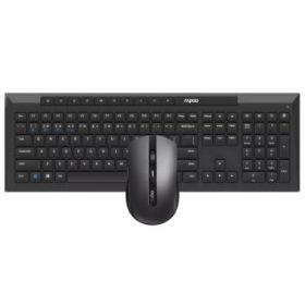 Rapoo 8210M Pack Teclado + Raton Inalambricos - Bluetooth y 2.4GHz -  Raton 1600 DPI - Autonomia hasta 12 Meses - Color Negro